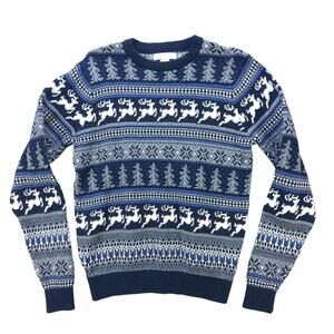 Men Women aspen winter knit sweater fair isle size M Medium ski lodge holiday